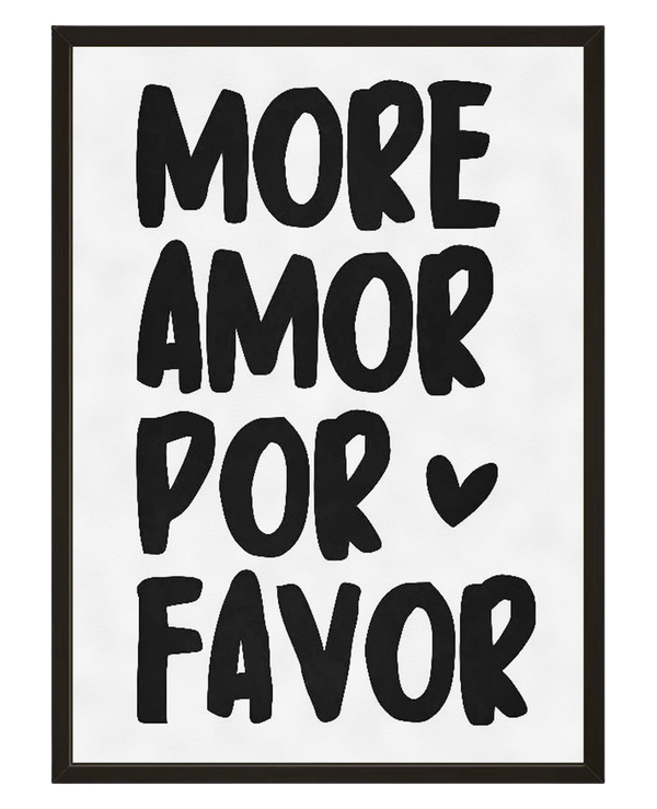 More Amor Noir avec cadre