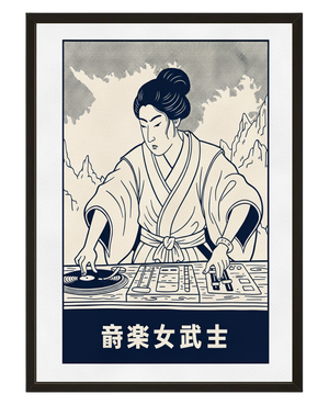 Dj Japonaise avec cadre