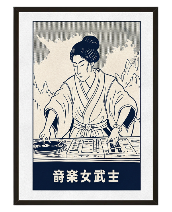 Dj Japonaise avec cadre