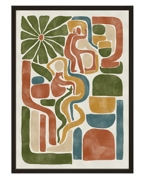 Fleurs Terracotta avec cadre