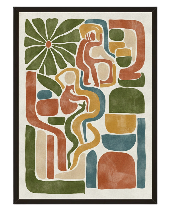 Fleurs Terracotta avec cadre