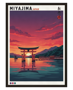 Crepuscule Torii avec cadre