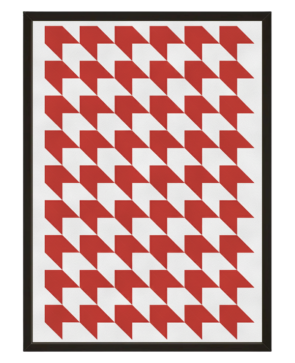 Damier Rouge avec cadre