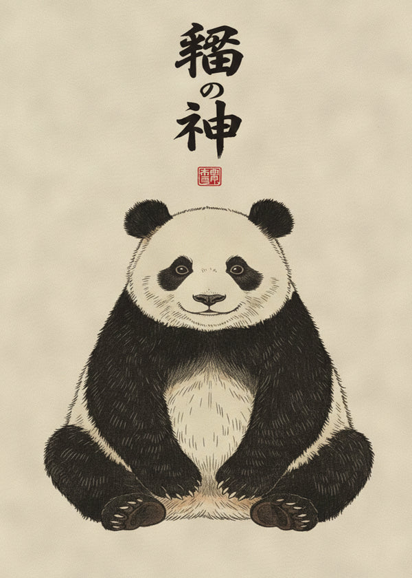 Le Panda Heureux sans cadre