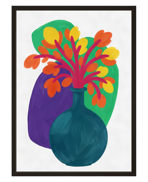 Bouquet Eclatant avec cadre