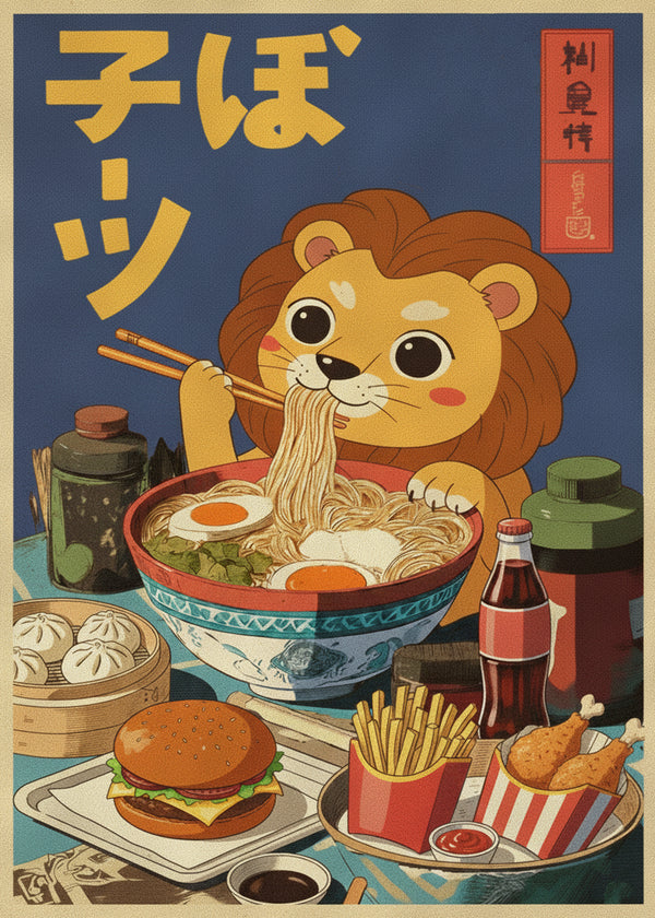 Lion Gourmand sans cadre