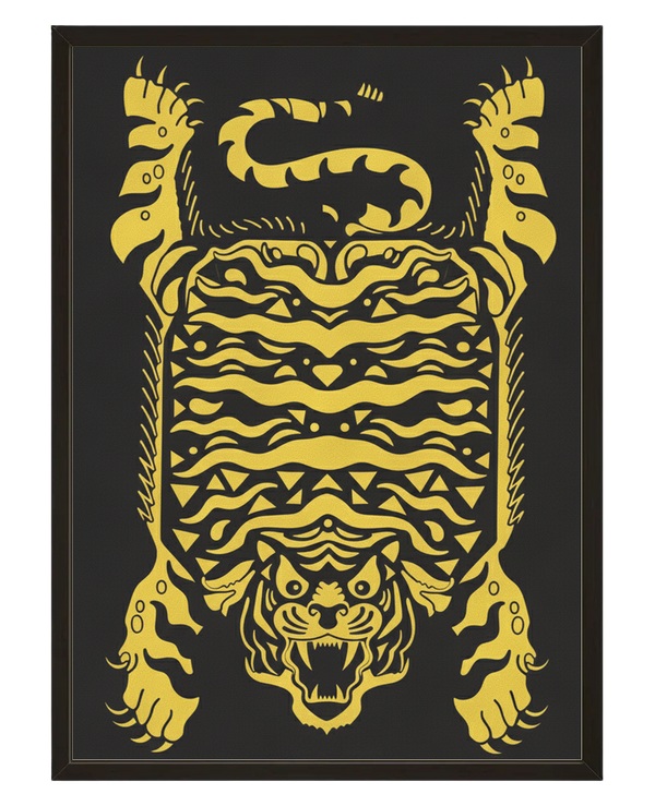 Tapis Tigre avec cadre
