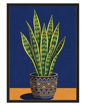 Plante Sansevieria avec cadre