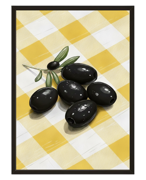 Olives Sur Damier avec cadre