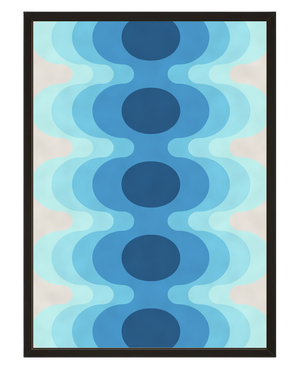 Vagues Bleues avec cadre