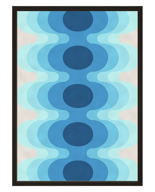 Vagues Bleues avec cadre