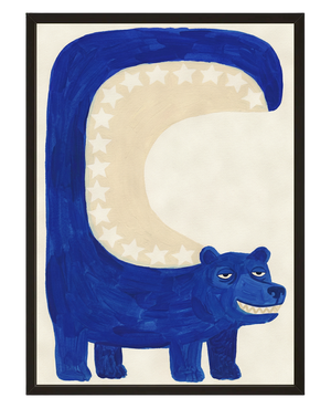 Ours Indigo avec cadre