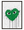 Coeur Vert Coulant avec cadre
