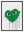 Coeur Vert Coulant avec cadre
