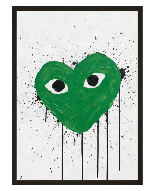 Coeur Vert Coulant avec cadre