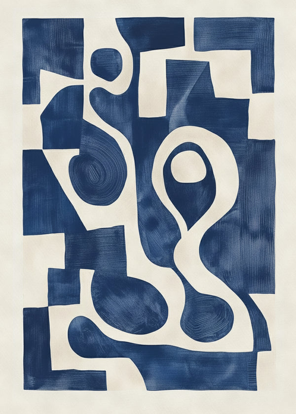Abstrait Bleu Marine sans cadre