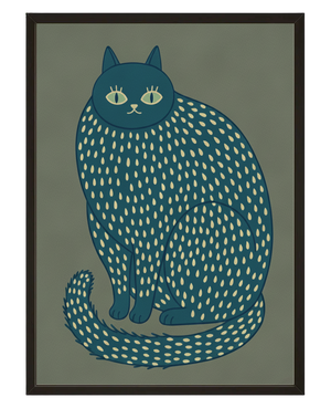 Felin Pointilliste avec cadre