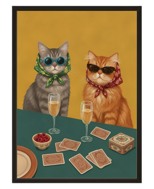 Deux Chats avec cadre