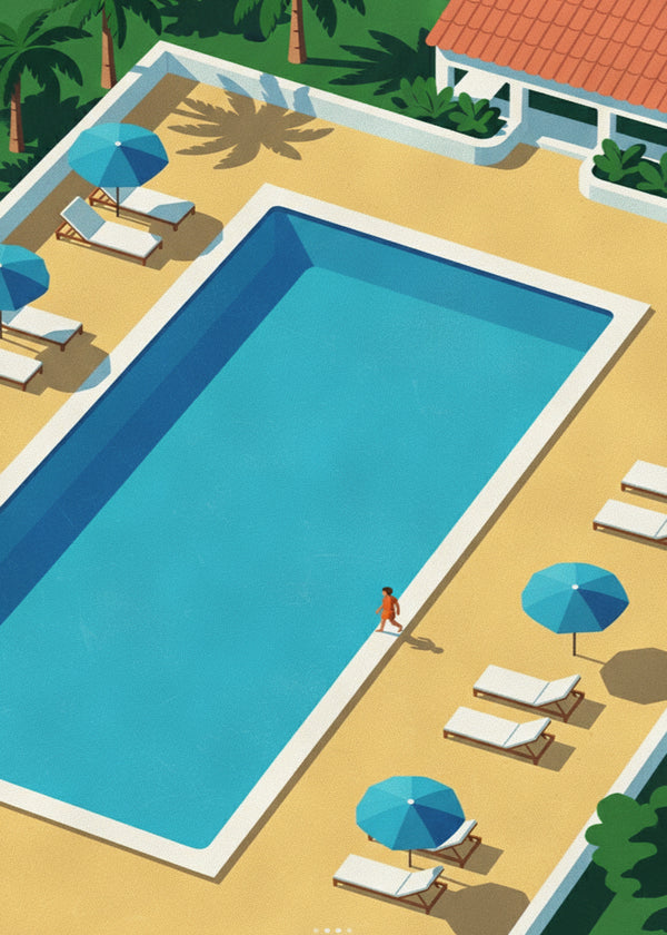 Midi A La Piscine sans cadre