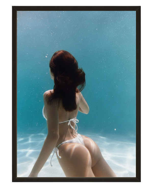 Baignade Turquoise avec cadre