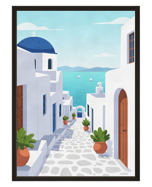 Dome De Santorin avec cadre