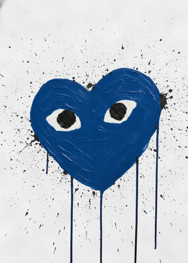 Coeur Bleu Coulant sans cadre