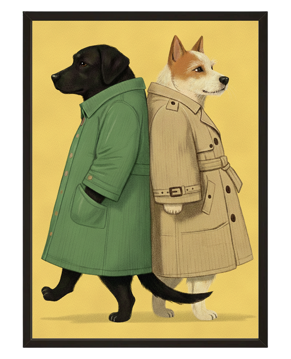 Inspecteurs Chiens avec cadre