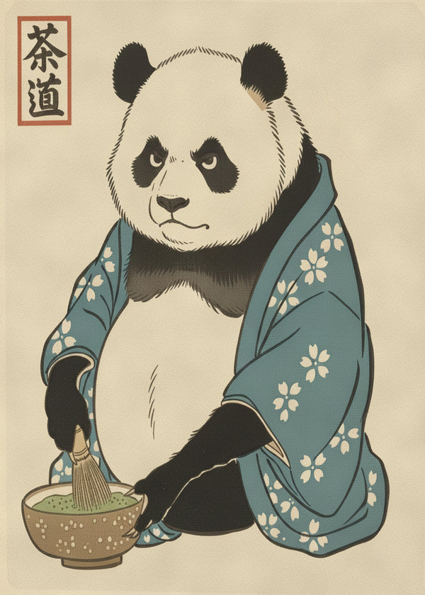 Maitre Panda Matcha sans cadre
