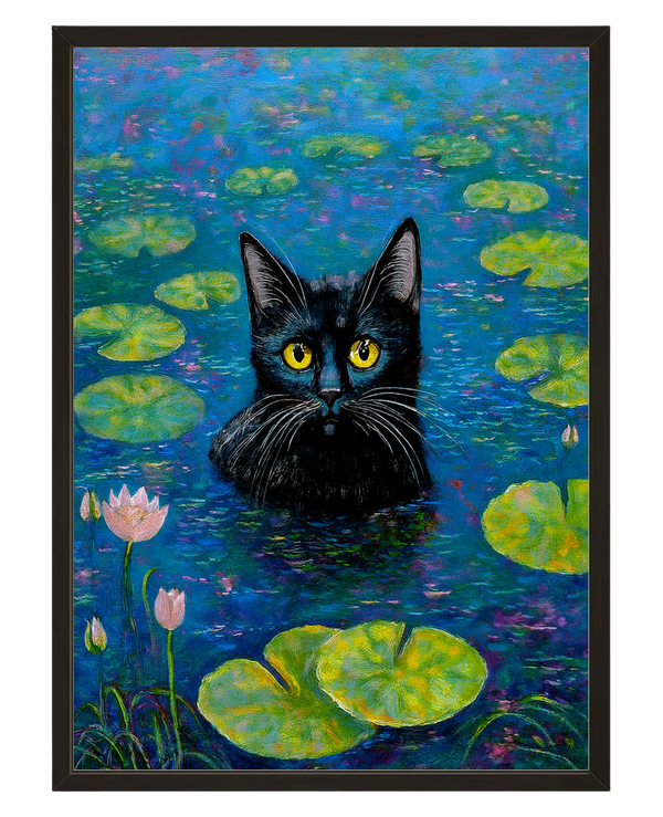 Chat Poetique avec cadre