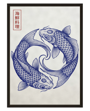 Twins Carpes avec cadre