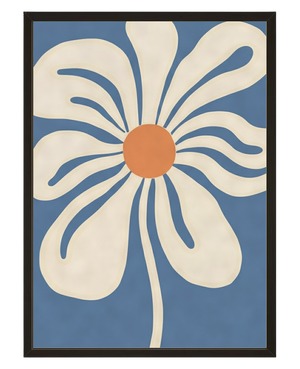 La Fleur Blanche avec cadre