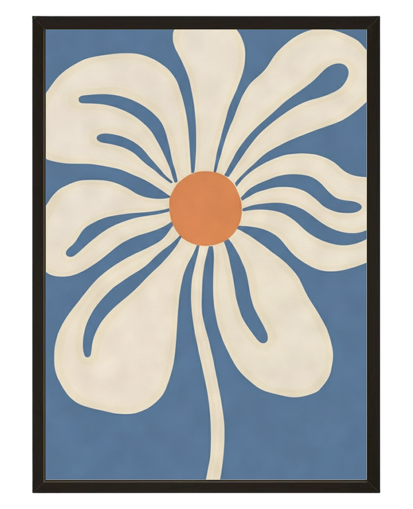 La Fleur Blanche avec cadre