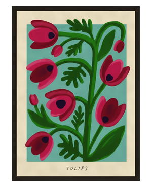 Tulips avec cadre