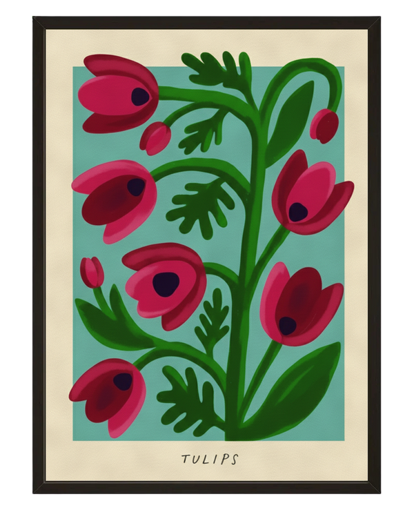 Tulips avec cadre