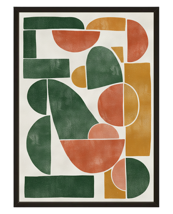 Abstrait Terracotta avec cadre