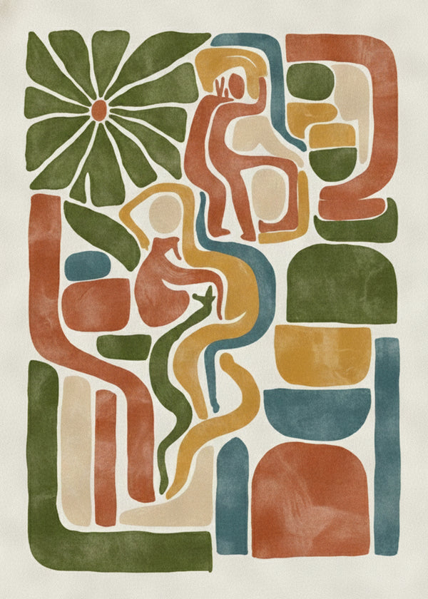Fleurs Terracotta sans cadre