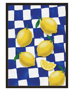 Damier Citron avec cadre