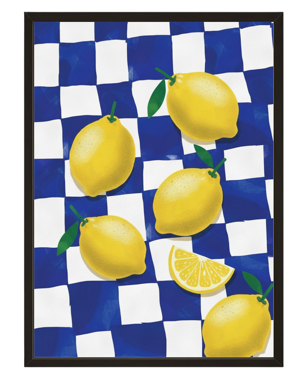 Damier Citron avec cadre