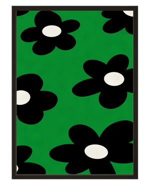 Fleurs Obsidienne avec cadre