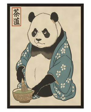 Maitre Panda Matcha avec cadre