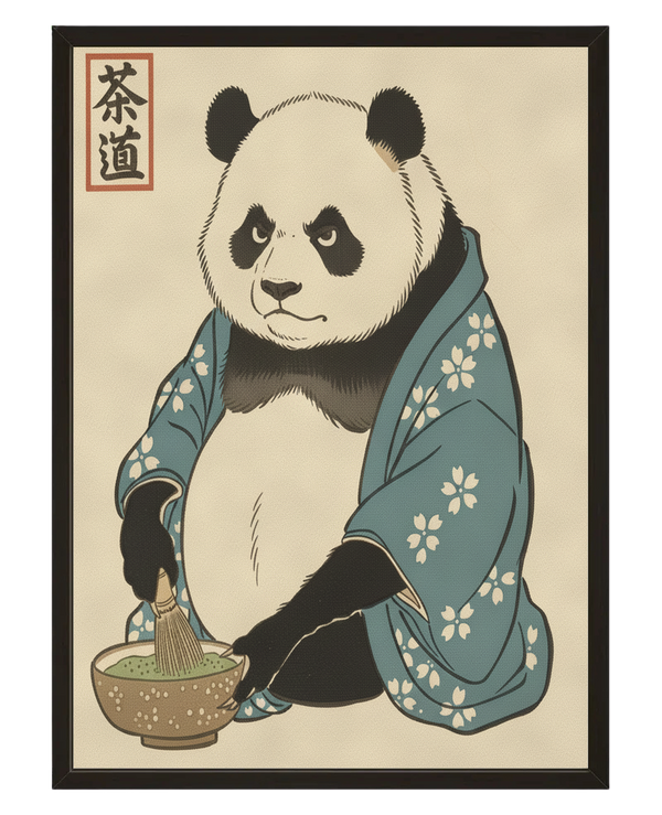 Maitre Panda Matcha avec cadre