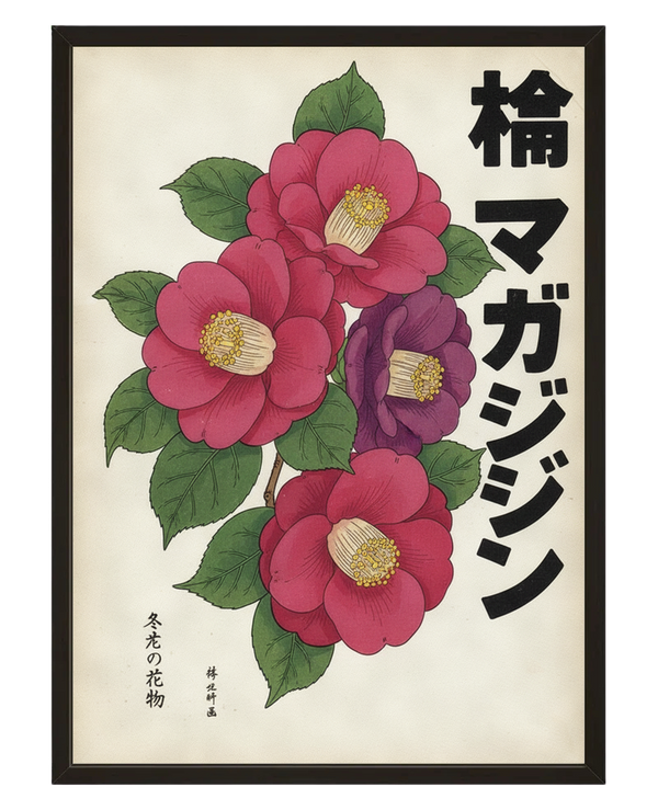 Camelias Nippons avec cadre