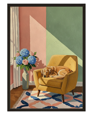 Le Chien Sommeil avec cadre