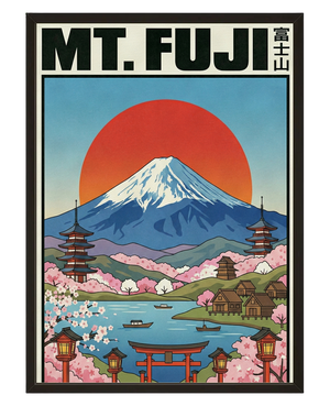 Mont Fuji avec cadre