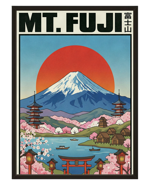 Mont Fuji avec cadre