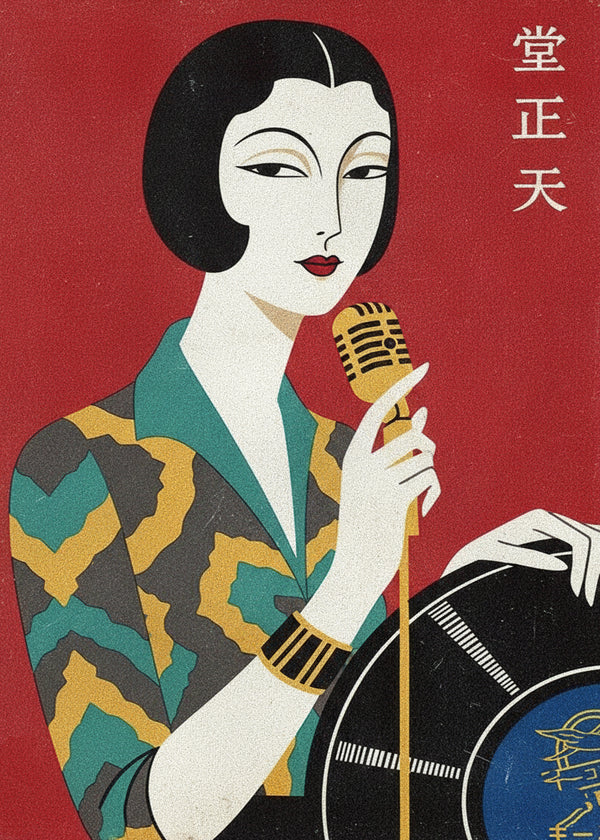 Chanteuse Retro sans cadre