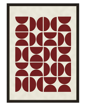 Demi Lunes Rouges avec cadre