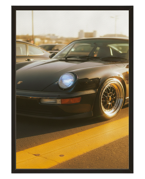 Sunset Porsche avec cadre