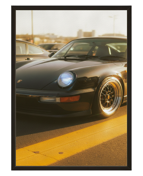 Sunset Porsche avec cadre