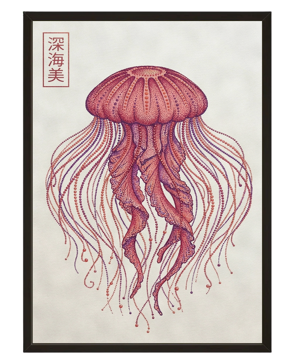 Meduse Cosmos avec cadre